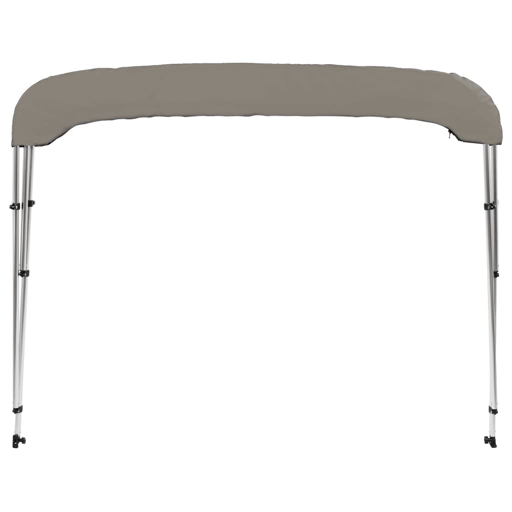 vidaXL Auvent bimini à 3 arceaux gris 184x170x133 cm