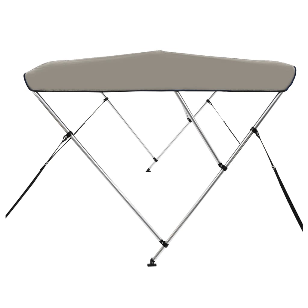 vidaXL Auvent bimini à 3 arceaux gris 184x170x133 cm
