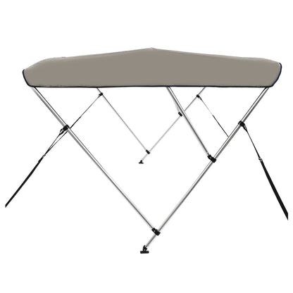 vidaXL Auvent bimini à 3 arceaux gris 184x170x133 cm