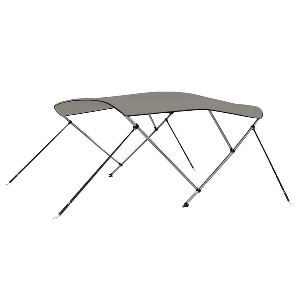 vidaXL Auvent bimini à 3 arceaux gris 184x189x135 cm
