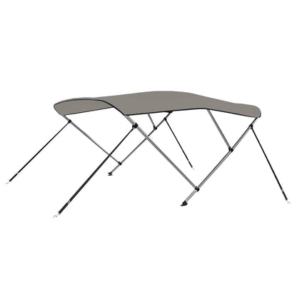 vidaXL Auvent bimini à 3 arceaux gris 184x189x135 cm