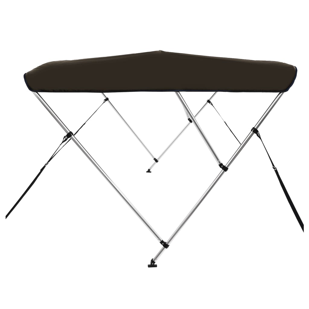 vidaXL Auvent bimini à 3 arceaux noir 184x170x133 cm