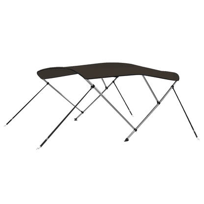 vidaXL Auvent bimini à 3 arceaux noir 184x170x133 cm