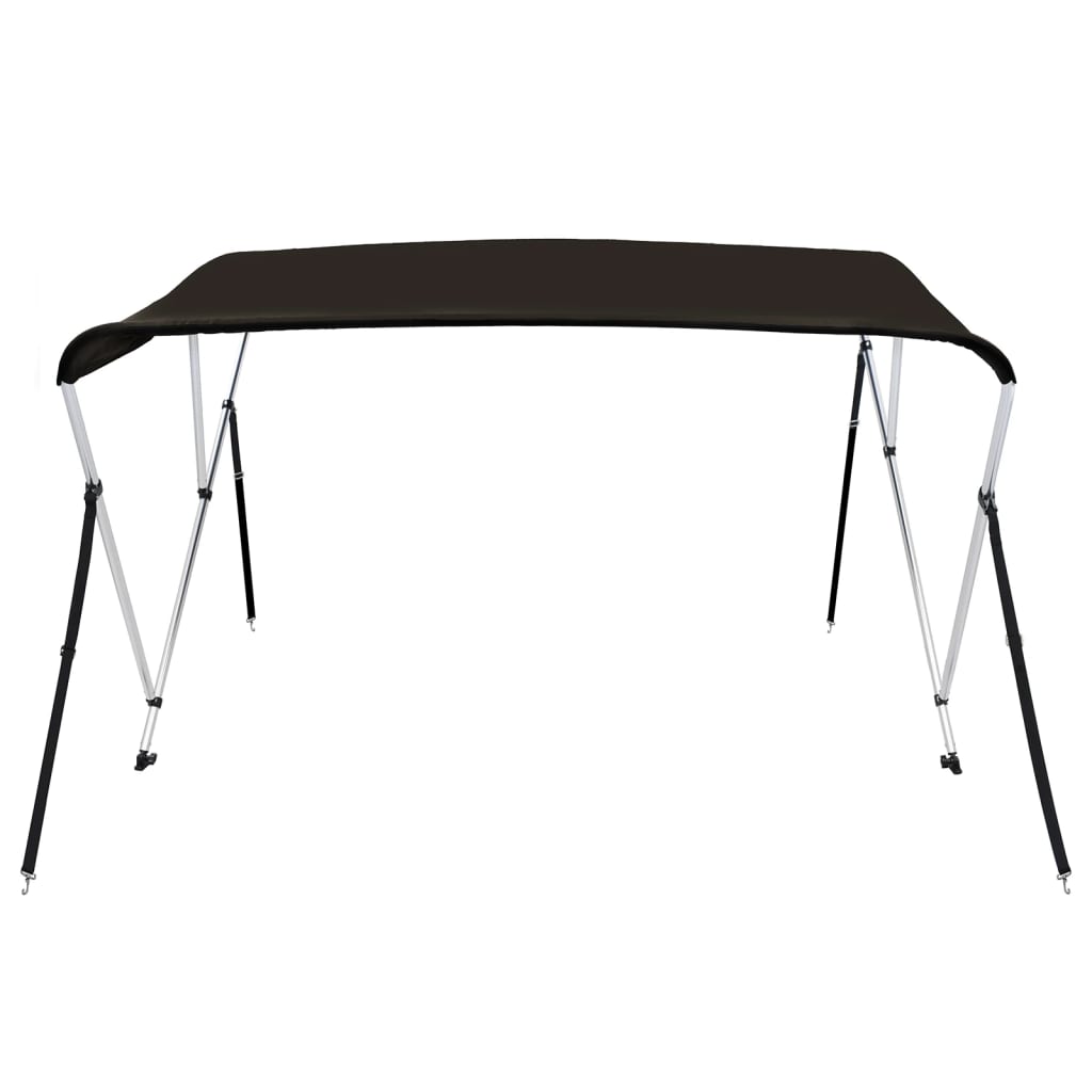 vidaXL Auvent bimini à 3 arceaux noir 184x189x135 cm