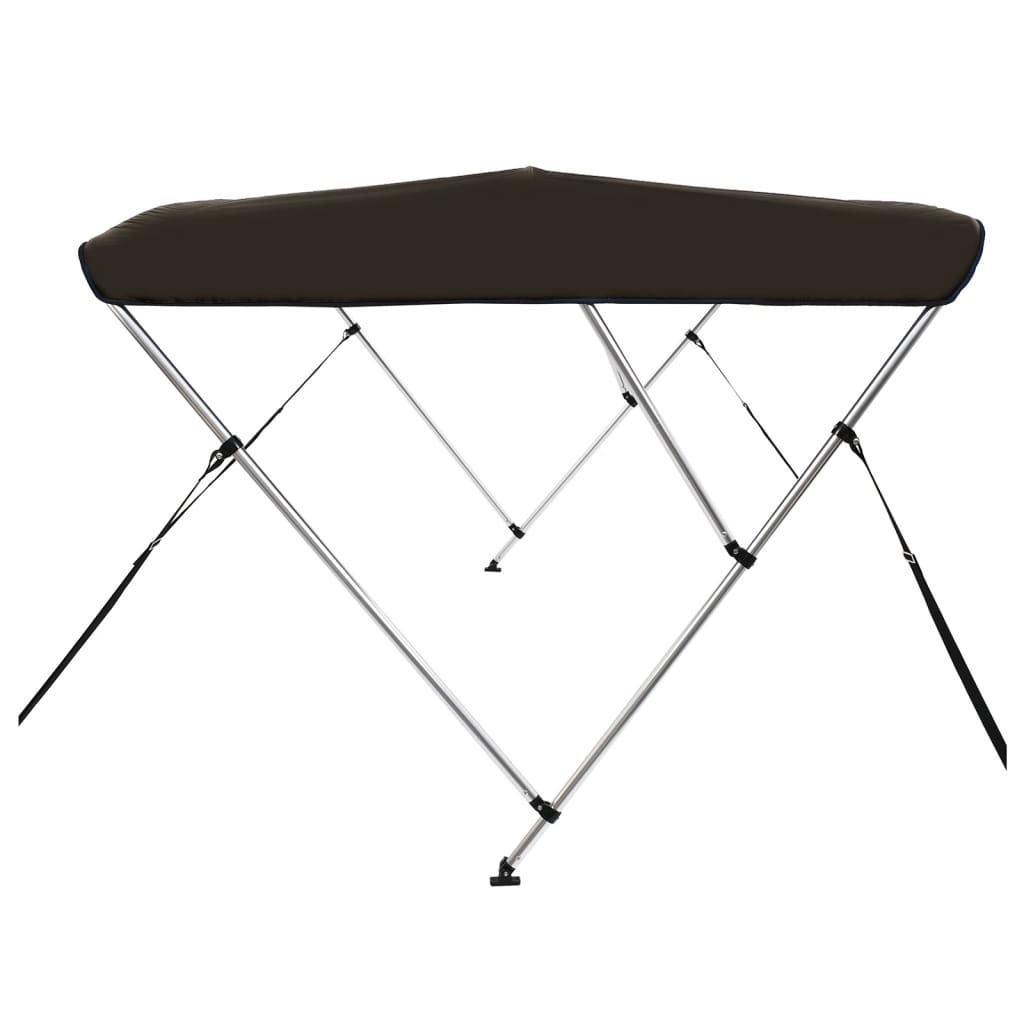 vidaXL Auvent bimini à 3 arceaux noir 184x189x135 cm