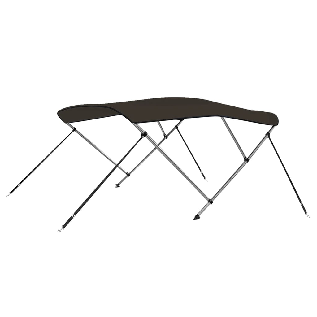vidaXL Auvent bimini à 3 arceaux noir 184x189x135 cm
