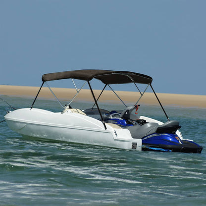 vidaXL Auvent bimini à 3 arceaux noir 184x189x135 cm