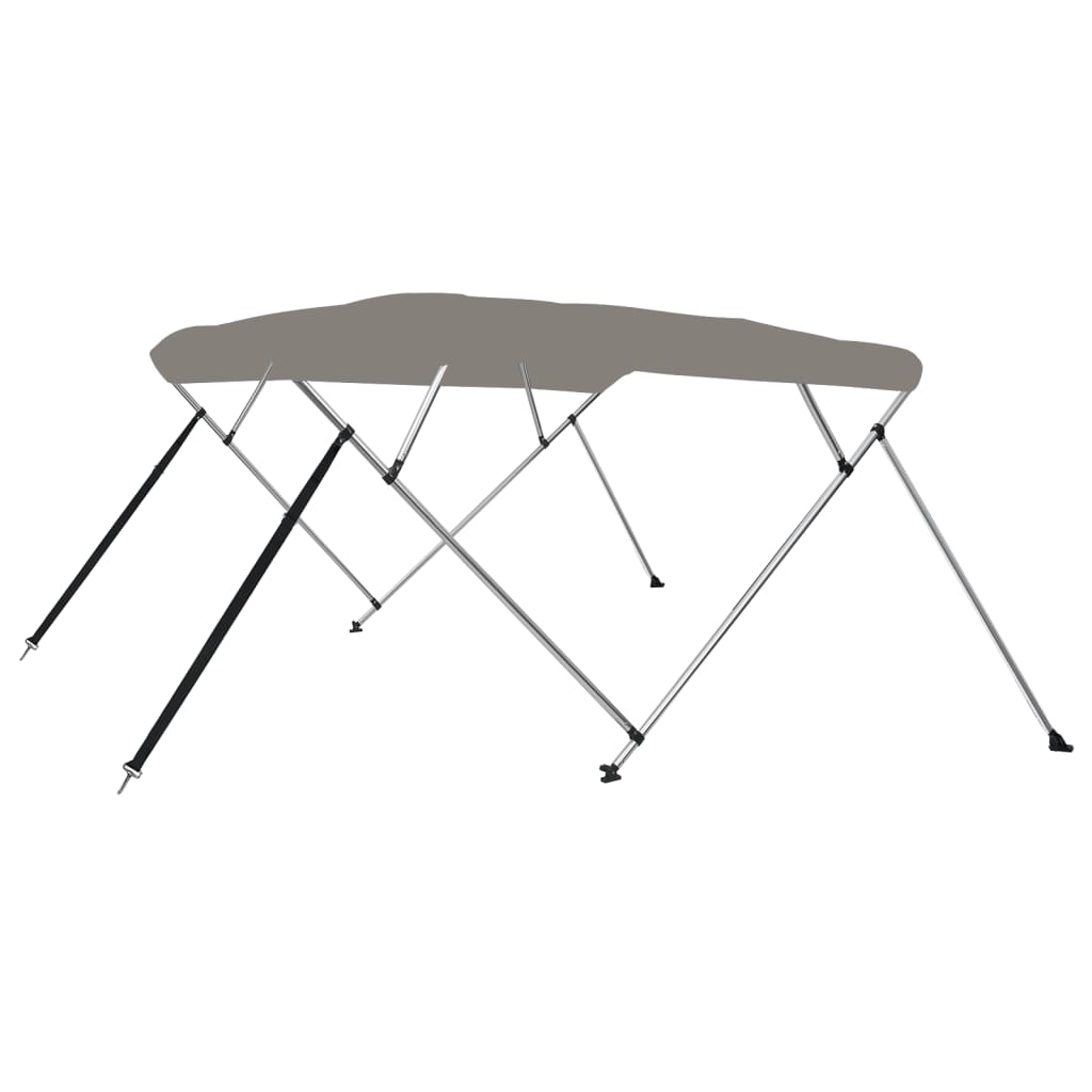 vidaXL Auvent bimini à 4 arceaux gris 236x199x135 cm
