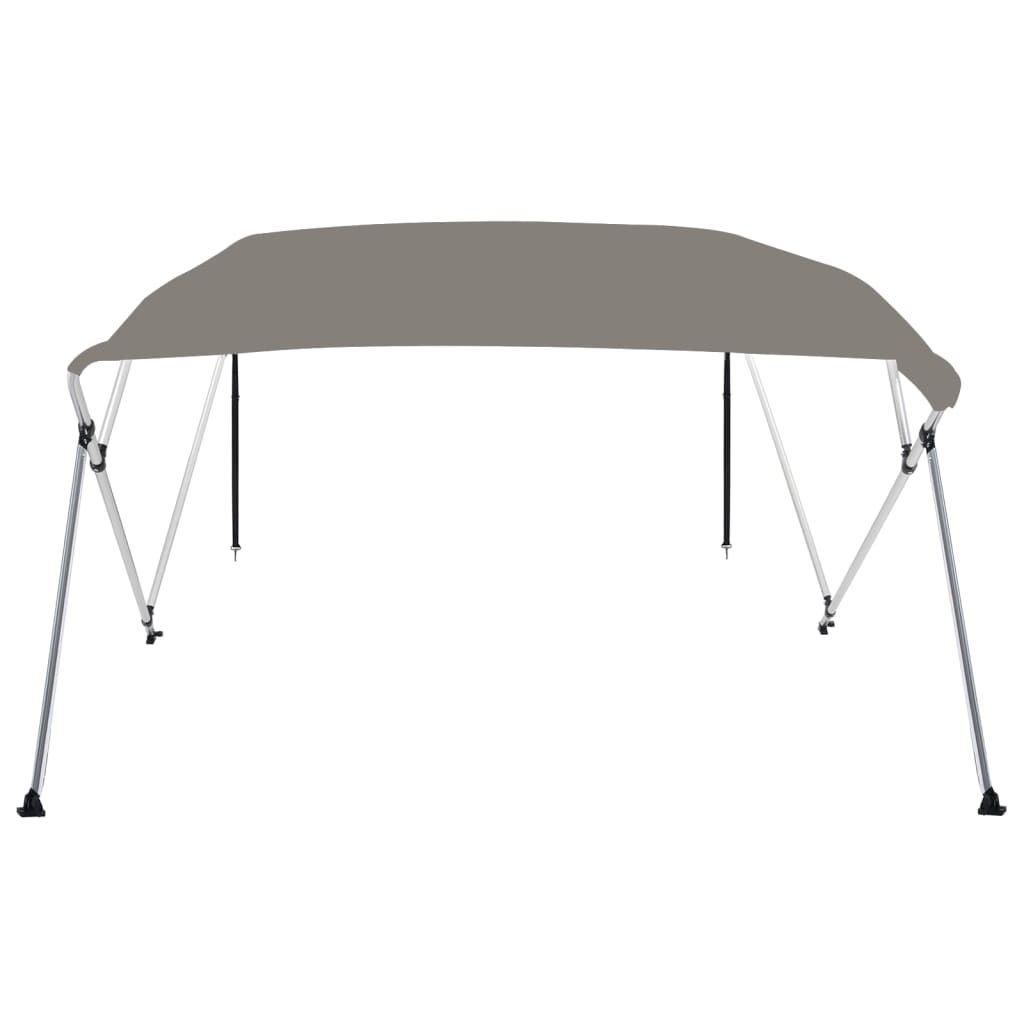 vidaXL Auvent bimini à 4 arceaux gris 236x199x135 cm