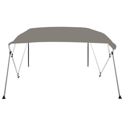 vidaXL Auvent bimini à 4 arceaux gris 236x199x135 cm