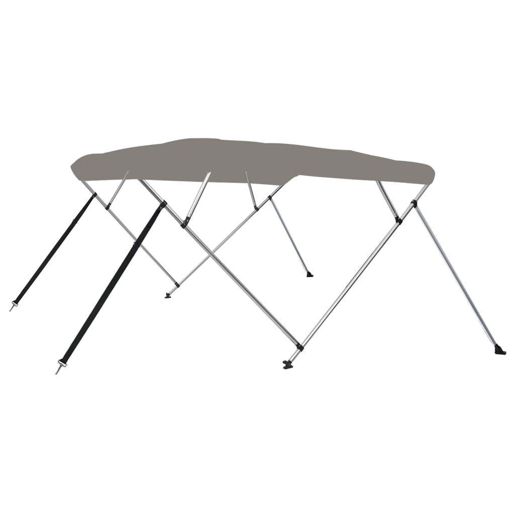 vidaXL Auvent bimini à 4 arceaux gris 236x228x127 cm