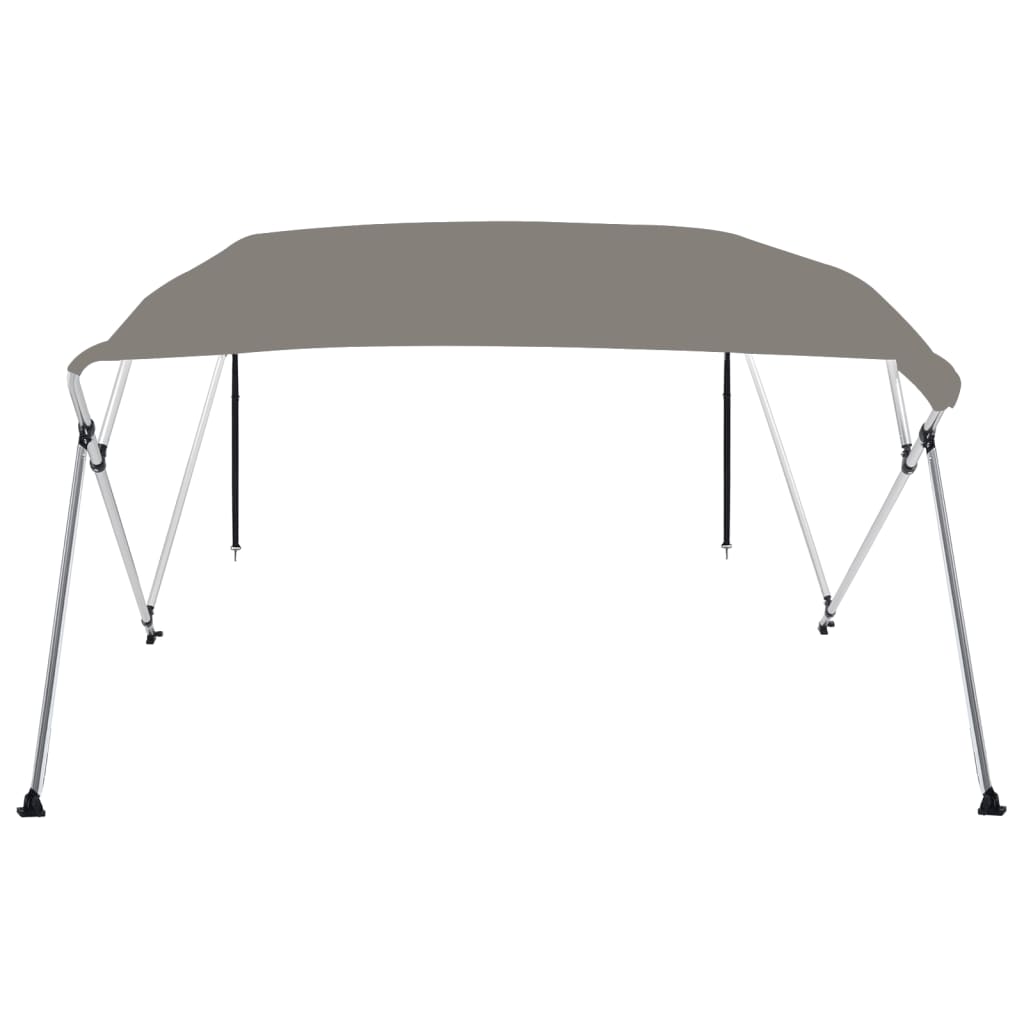vidaXL Auvent bimini à 4 arceaux gris 243x250x131 cm