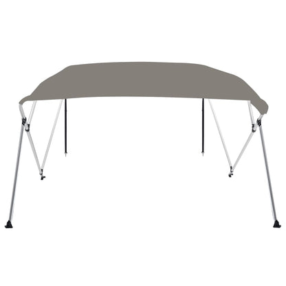 vidaXL Auvent bimini à 4 arceaux gris 243x250x131 cm