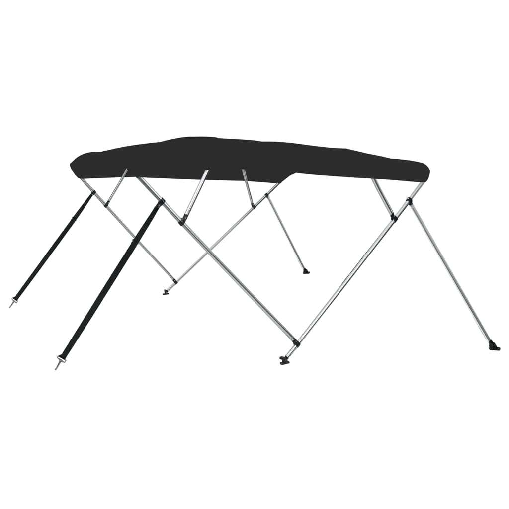 vidaXL Auvent bimini à 4 arceaux noir 243x250x131 cm