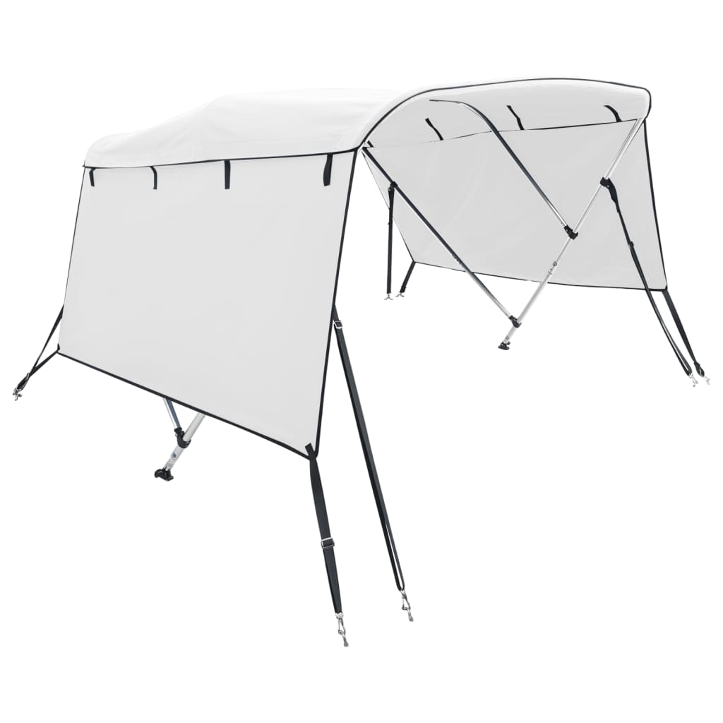vidaXL Toit bimini à 4 arceaux parois latérales 243x(230-244)x137 cm