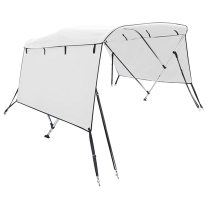 vidaXL Toit bimini à 4 arceaux parois latérales 243x(230-244)x137 cm