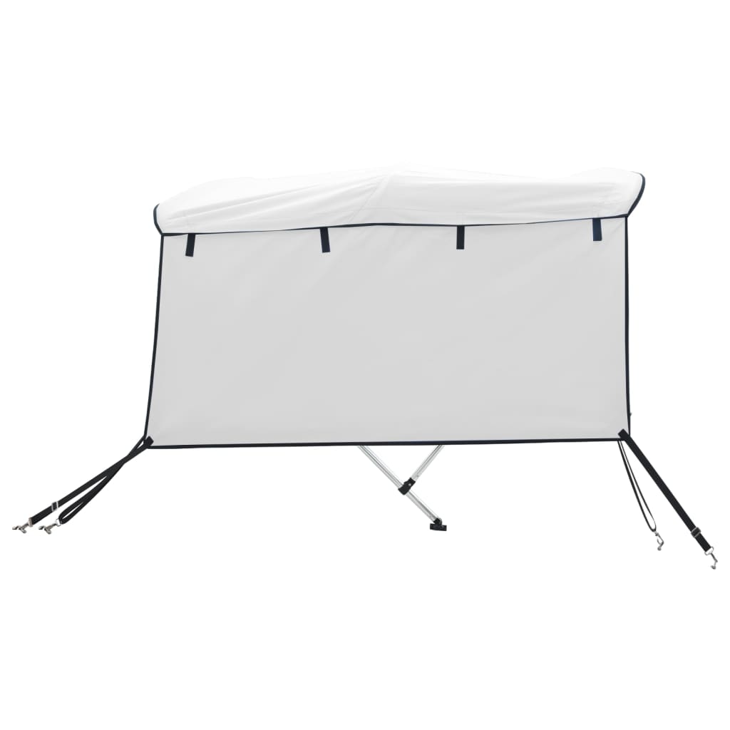 vidaXL Toit bimini à 4 arceaux parois latérales 243x(230-244)x137 cm