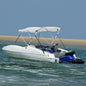 vidaXL Toit bimini à 4 arceaux parois latérales 243x(230-244)x137 cm