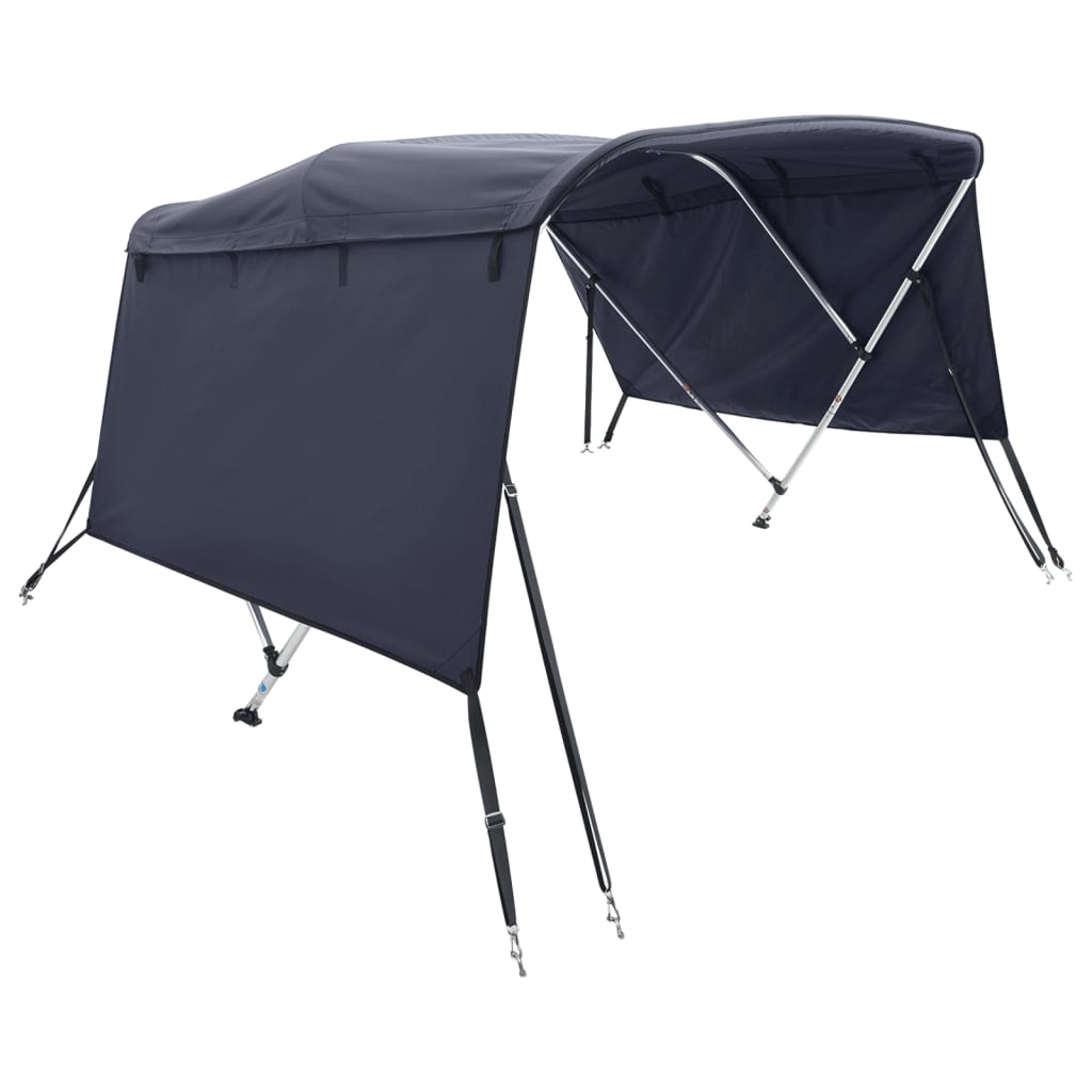 vidaXL Toit bimini à 4 arceaux parois latérales 243x(200-213)x137 cm