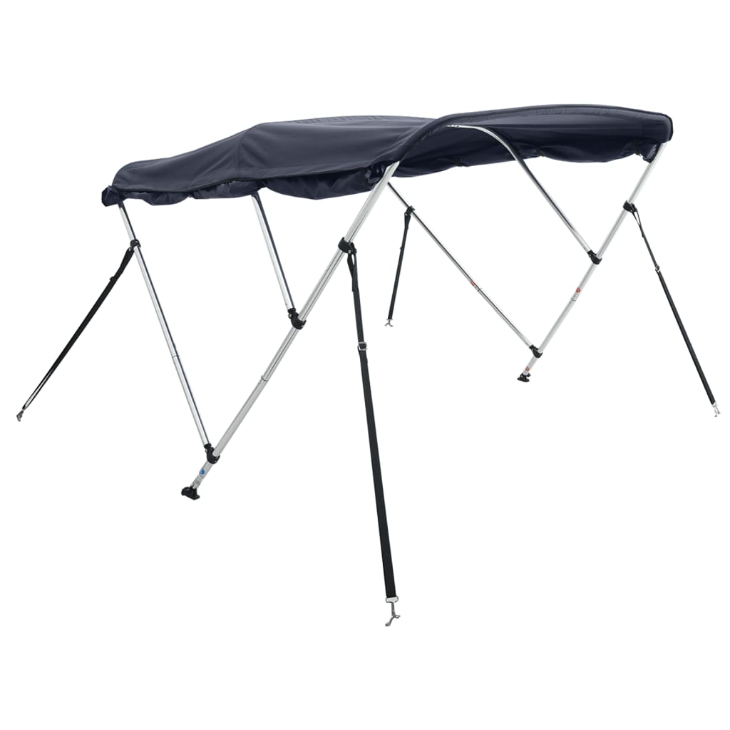 vidaXL Toit bimini à 4 arceaux parois latérales 243x(200-213)x137 cm