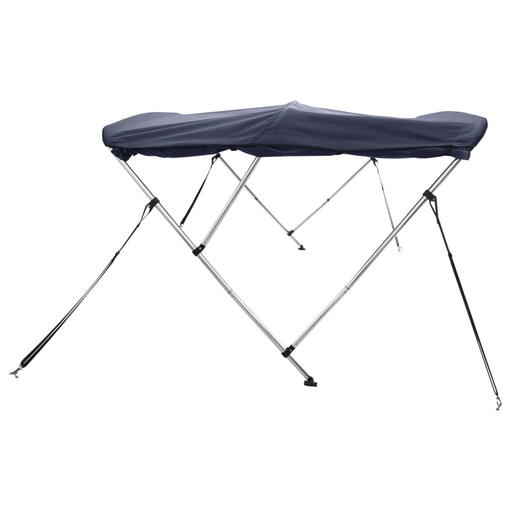 vidaXL Toit bimini à 4 arceaux parois latérales 243x(200-213)x137 cm