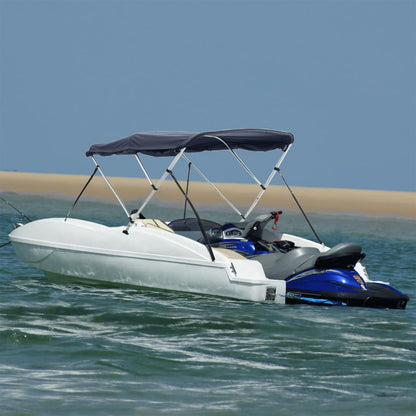 vidaXL Toit bimini à 4 arceaux parois latérales 243x(200-213)x137 cm