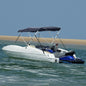 vidaXL Toit bimini à 4 arceaux parois latérales 243x(200-213)x137 cm