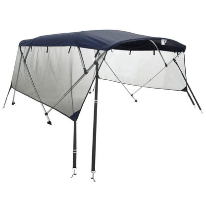 vidaXL Toit bimini à 3 arceaux parois en maille 183x(170-182)x137 cm