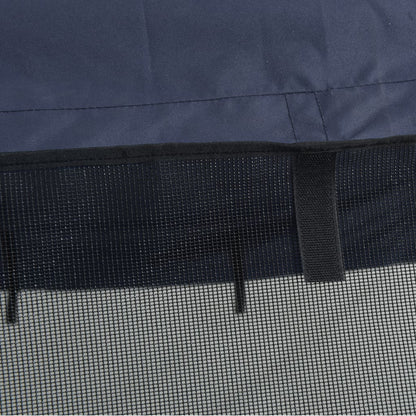 vidaXL Toit bimini à 3 arceaux parois en maille 183x(170-182)x137 cm