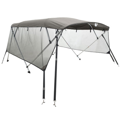 vidaXL Toit bimini à 3 arceaux parois en maille 183x(170-182)x137 cm