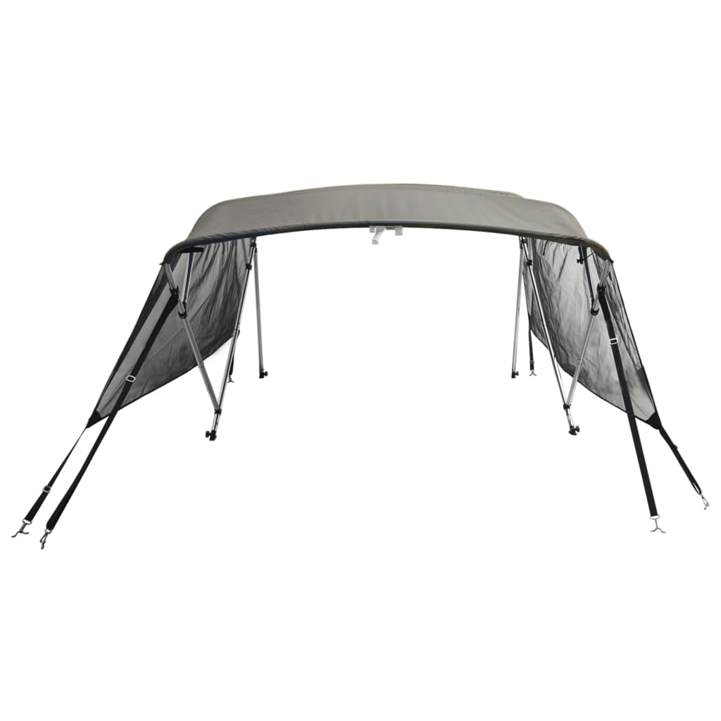 vidaXL Toit bimini à 3 arceaux parois en maille 183x(170-182)x137 cm