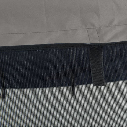 vidaXL Toit bimini à 3 arceaux parois en maille 183x(170-182)x137 cm