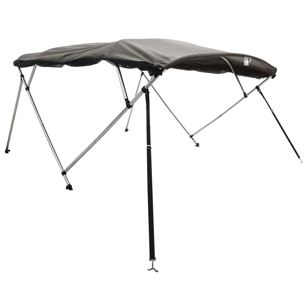 vidaXL Toit bimini à 3 arceaux parois en maille 183x(185-198)x137 cm