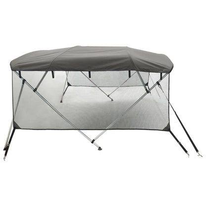 vidaXL Toit bimini à 3 arceaux parois en maille 183x(185-198)x137 cm