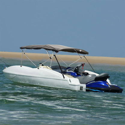 vidaXL Toit bimini à 3 arceaux parois en maille 183x(185-198)x137 cm
