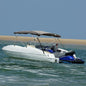 vidaXL Toit bimini à 3 arceaux parois en maille 183x(185-198)x137 cm
