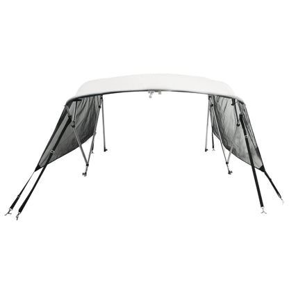 vidaXL Toit bimini à 4 arceaux parois en maille 243x(230-244)x137 cm