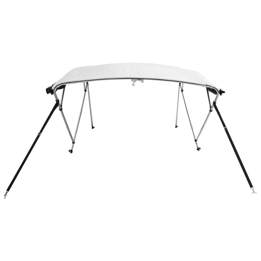vidaXL Toit bimini à 4 arceaux parois en maille 243x(230-244)x137 cm