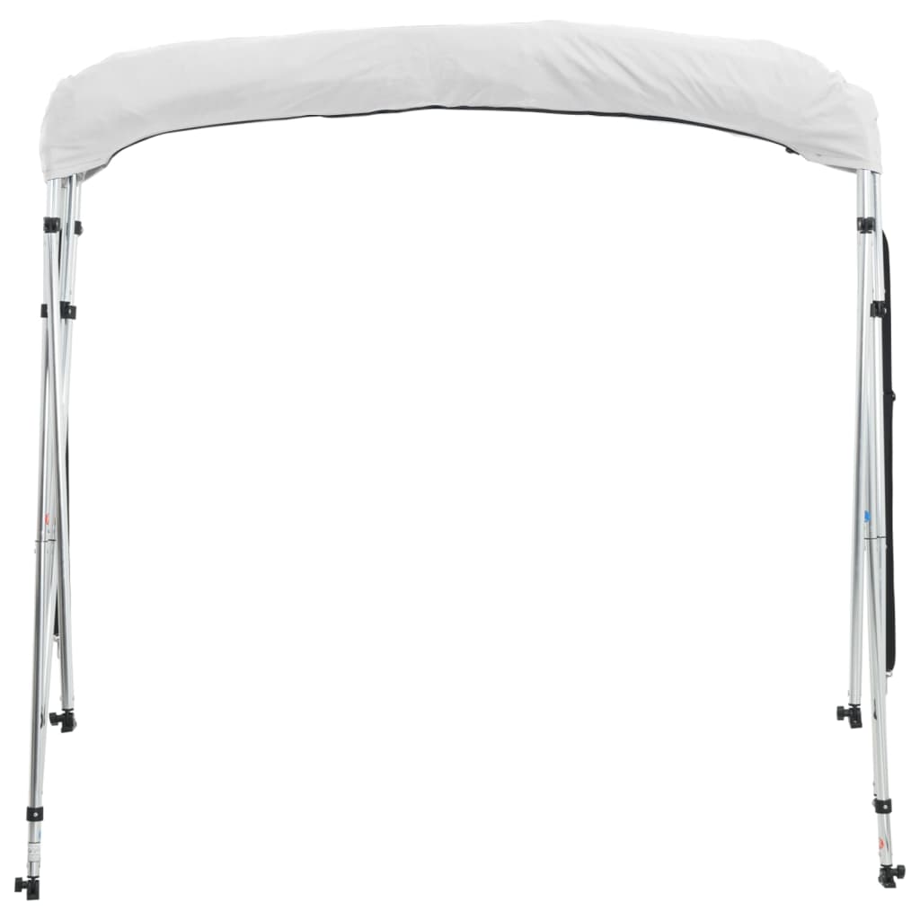 vidaXL Toit bimini à 4 arceaux parois en maille 243x(230-244)x137 cm