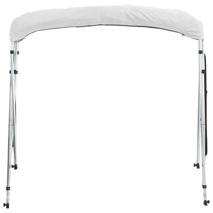 vidaXL Toit bimini à 4 arceaux parois en maille 243x(230-244)x137 cm