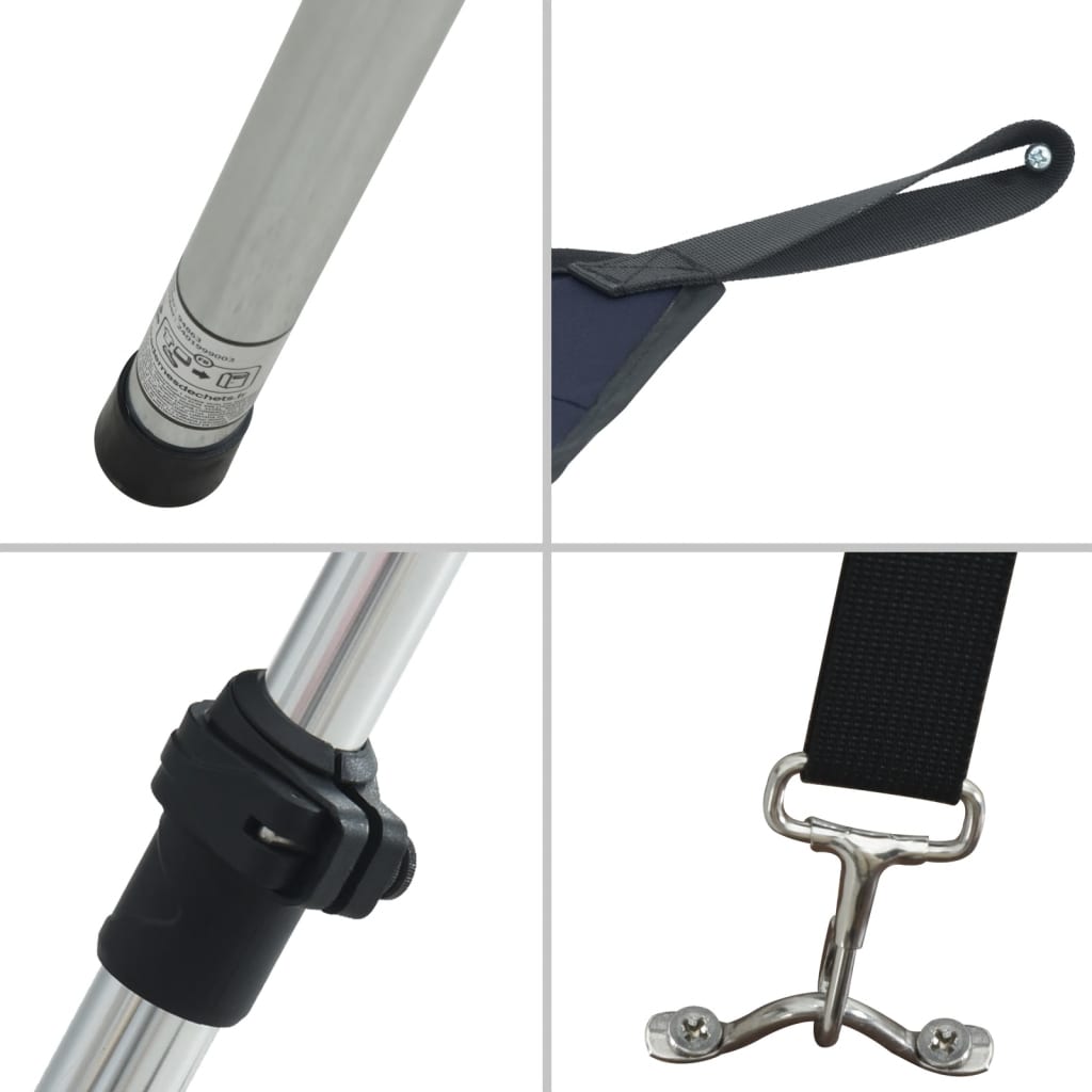 vidaXL Extension d'ombrage T-Top bleu 170x170x(113-182,5) cm
