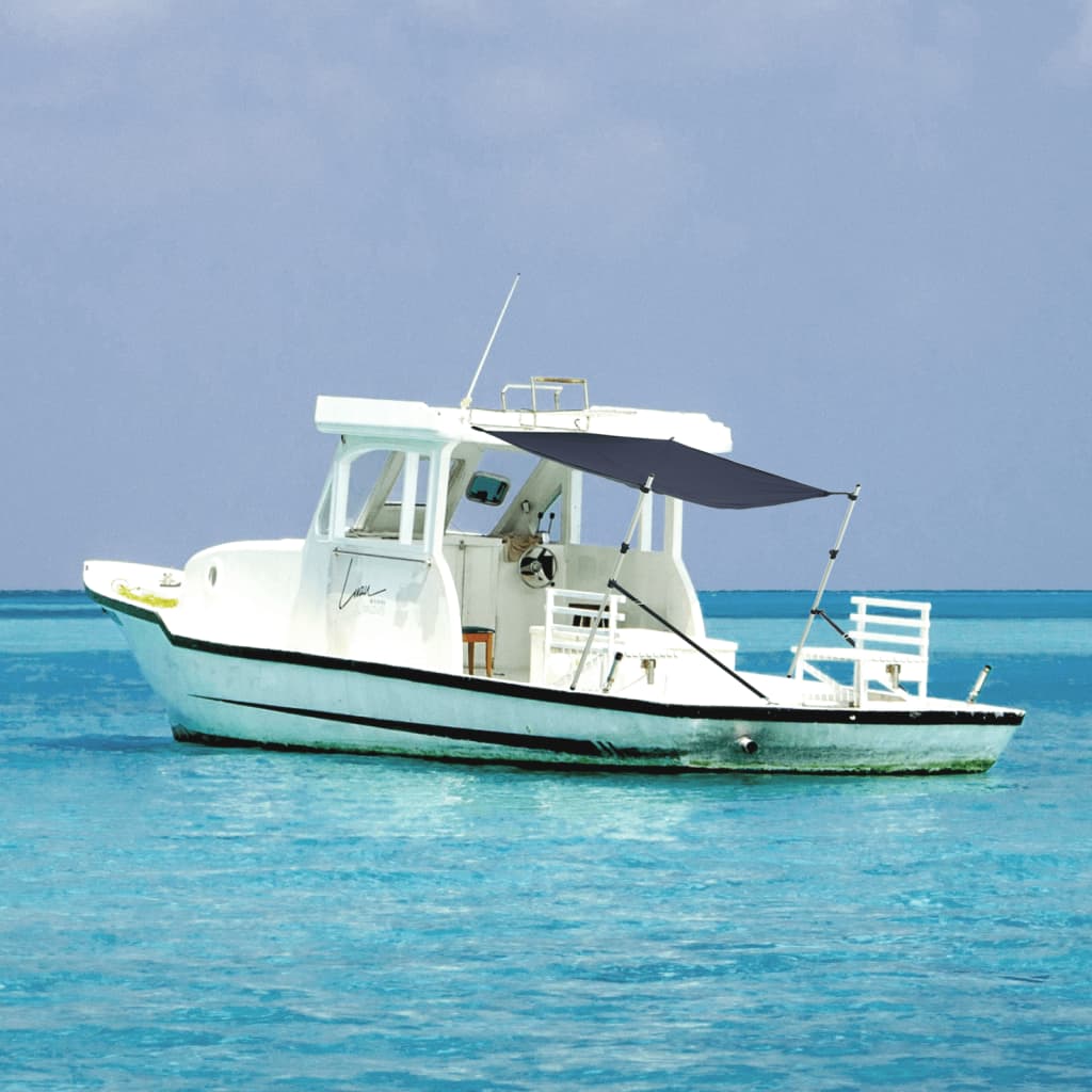 vidaXL Extension d'ombrage T-Top bleu marine 174x205x(115-194) cm