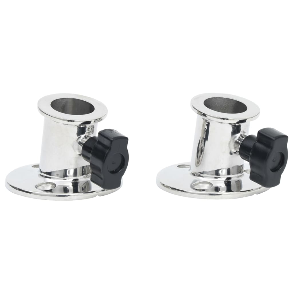 vidaXL Base ronde de bimini pour tube de 26 mm 2 pcs inox
