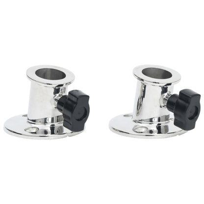 vidaXL Base ronde de bimini pour tube de 26 mm 2 pcs inox