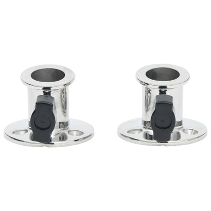 vidaXL Base ronde de bimini pour tube de 26 mm 2 pcs inox