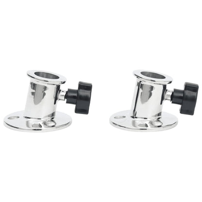 vidaXL Base ronde de bimini pour tube de 26 mm 2 pcs inox