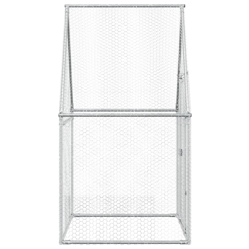 vidaXL Cage pour poules argenté 100x100x190 cm acier galvanisé