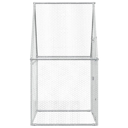 vidaXL Cage pour poules argenté 100x100x190 cm acier galvanisé