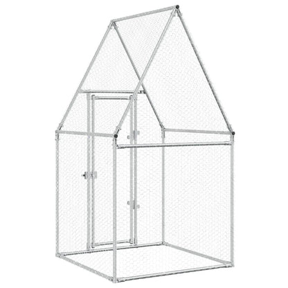 vidaXL Cage pour poules argenté 100x100x190 cm acier galvanisé