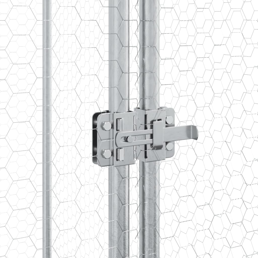 vidaXL Cage pour poules argenté 100x100x190 cm acier galvanisé